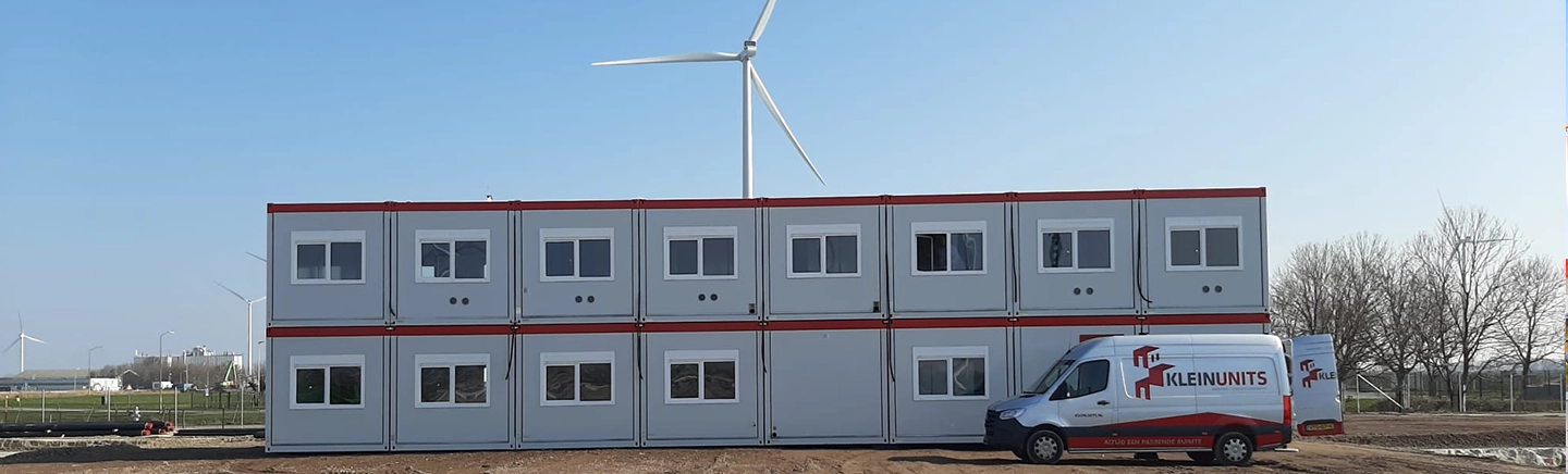 Vooraanzicht van een bouwhub